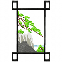 Flowers And Tree Embroidery Design 5